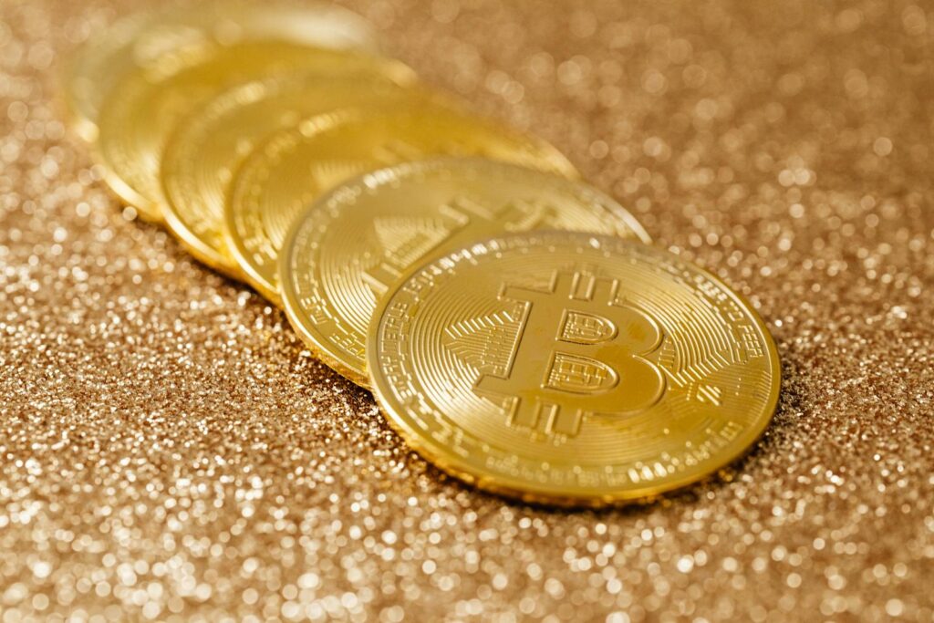 Gold Bitcoin Coins