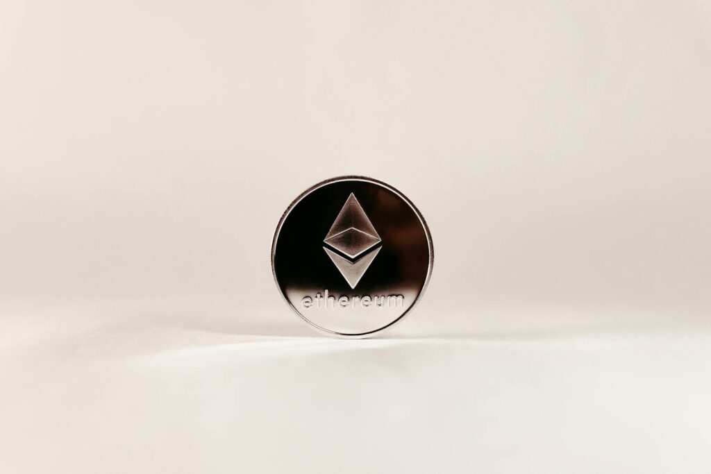 Cryptocurrency Coin on White Background