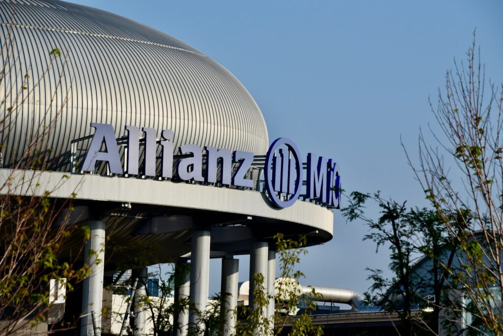 a building with a sign on top of it