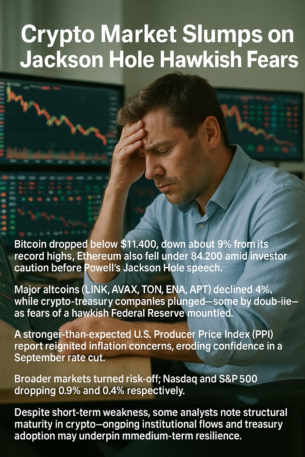 Crypto Market Slumps on Jackson Hole Hawkish Fears - Dzilla Pte. Ltd. -  dzilla Wallet, Calculator, Media