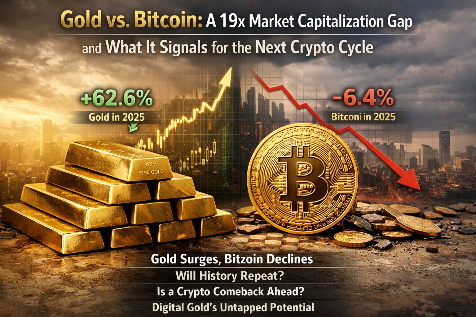 Gold vs. Bitcoin: A 19x Market Capitalization Gap and What It Signals for  the Next Crypto Cycle - Dzilla Pte. Ltd. - dzilla Wallet, Calculator, Media