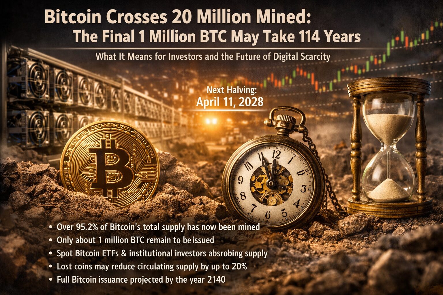 Bitcoin Crosses 20 Million Mined: The Final 1 Million BTC May Take 114 ...