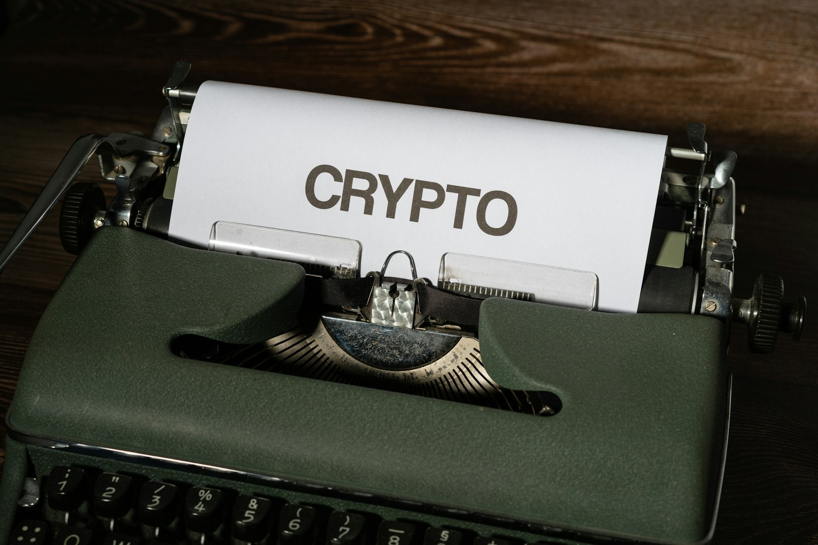a close up of a typewriter with a paper on it