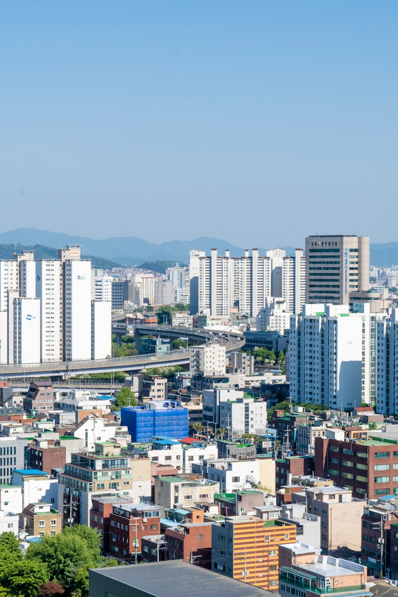 a city with many buildings