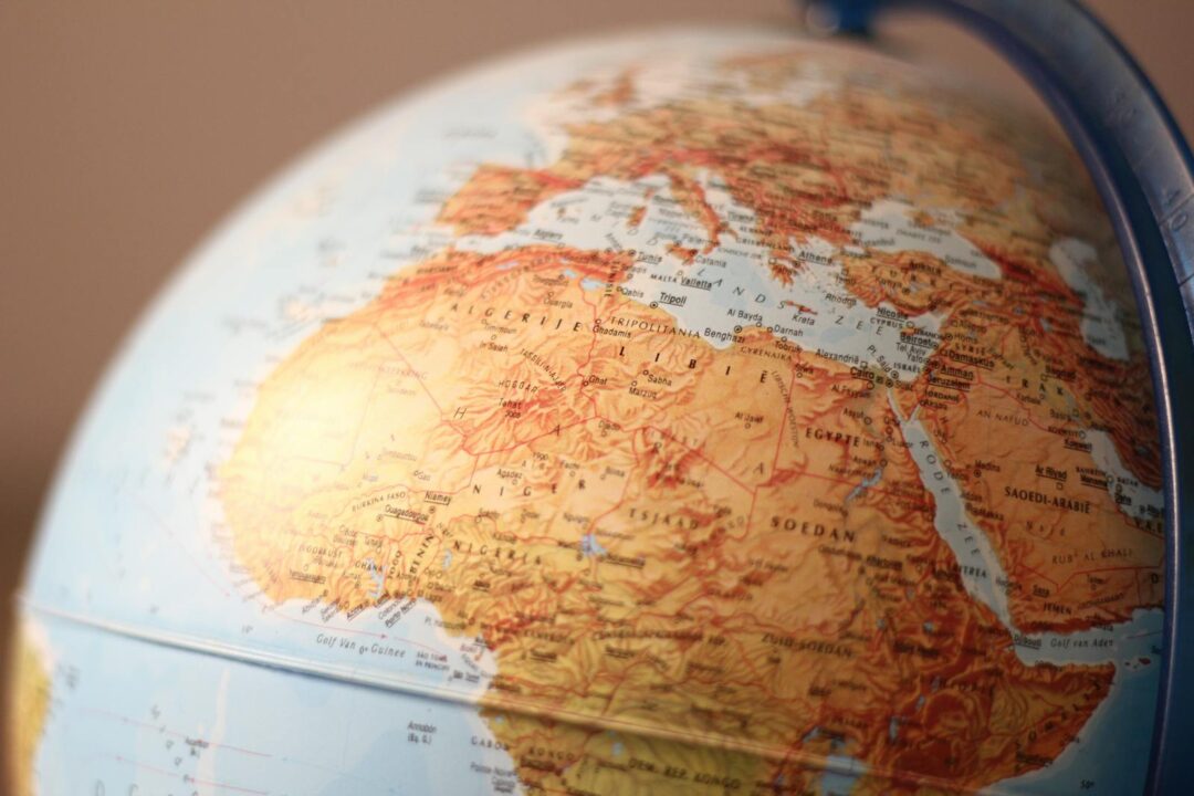 Africa on Globe