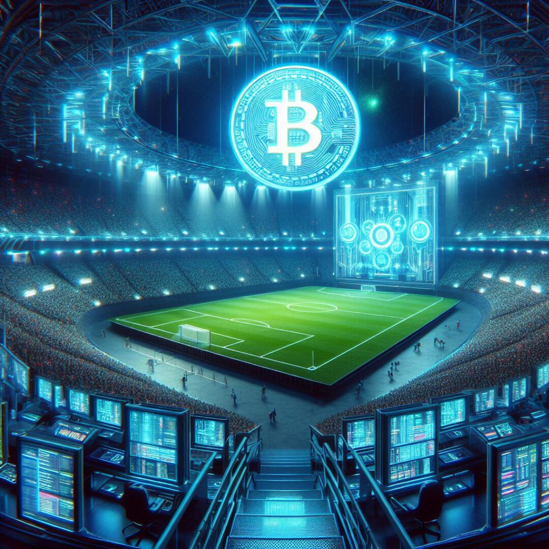 a crypto mine inside soccer stadium when match