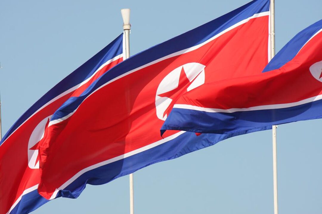 North Korea - Nation flag in the wind - IMG 8038 (2859146892)