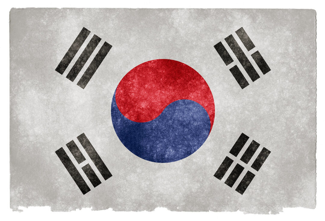 South Korea Grunge Flag