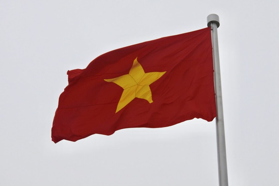 The flag of Vietnam