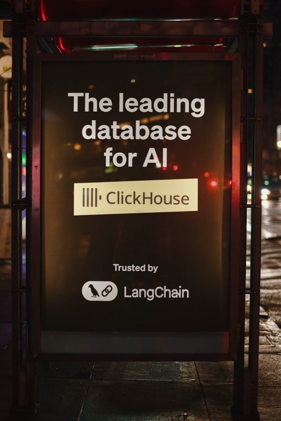Clickhouse database advertisement for ai