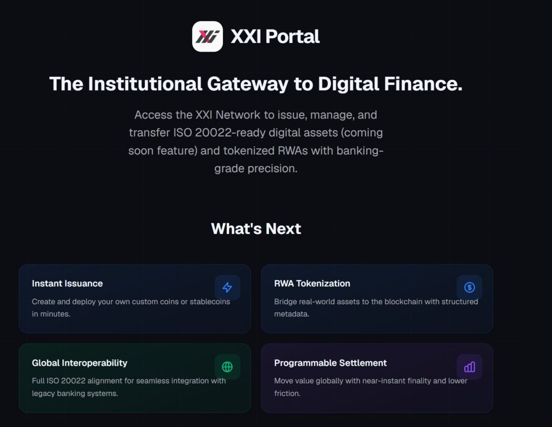 XXI Portal Login Page